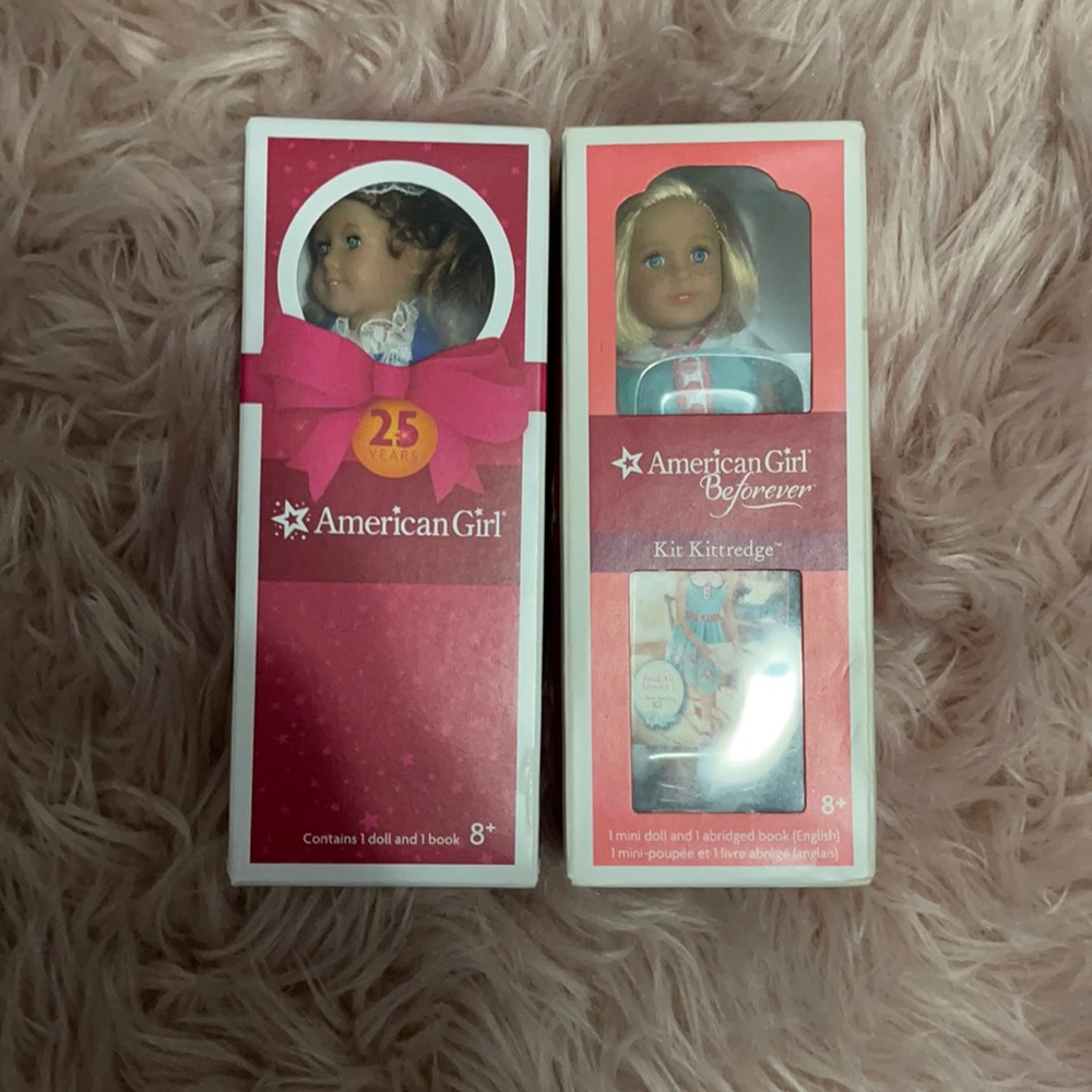 Two mini American girl dolls